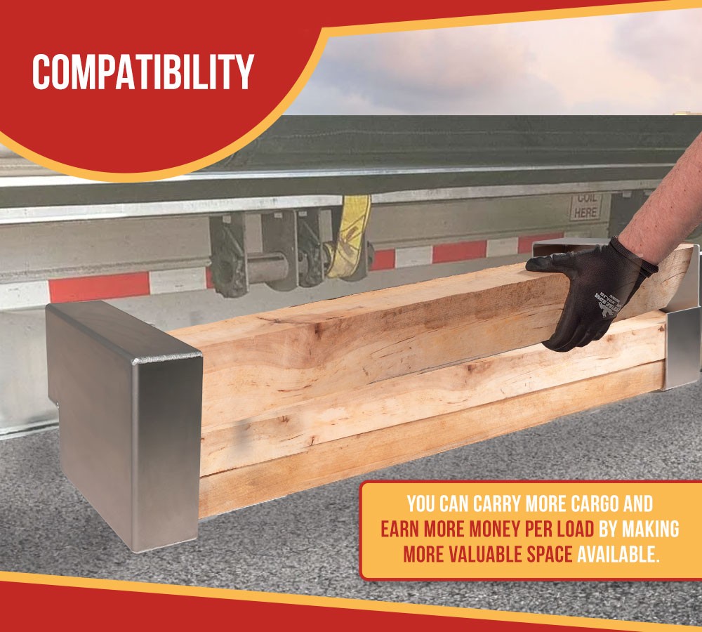 1 Pair 20″x15″ Aluminum Dunnage Racks Holder for Flatbed & Gooseneck Trailers