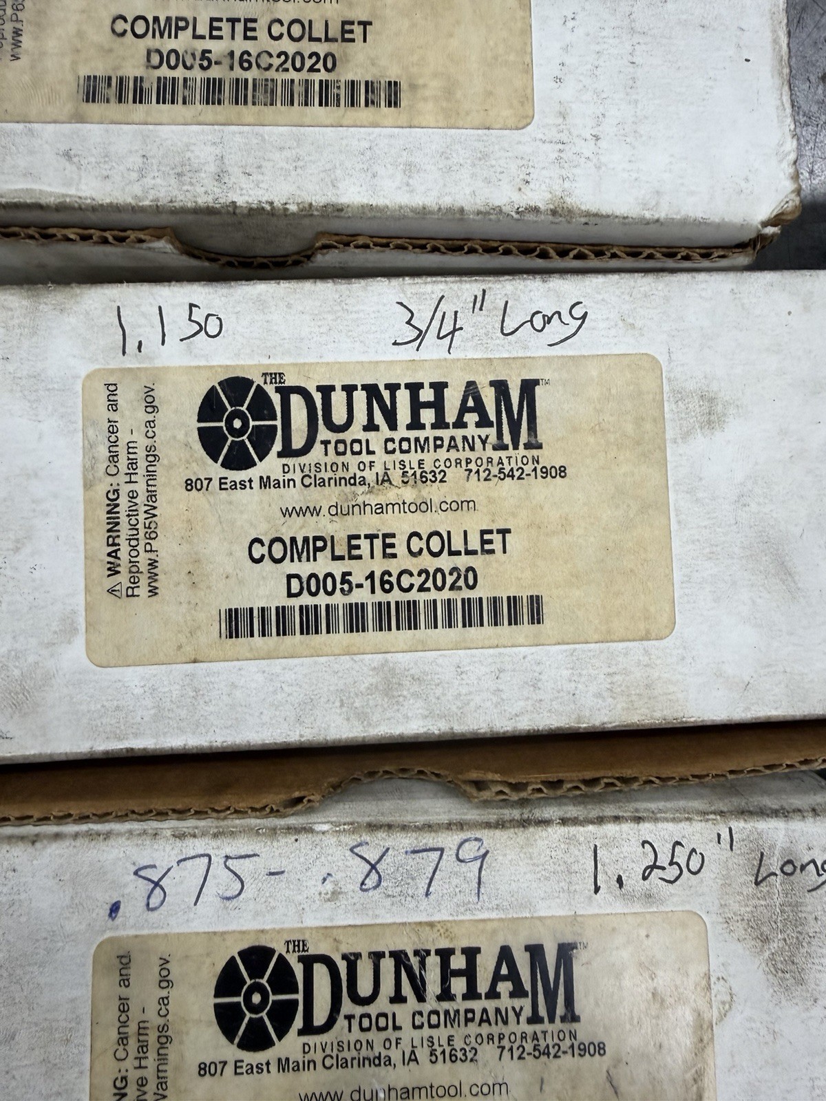 4 DUNHAM 16C INTERNAL EXPANDING COLLETS SEE PHOTOS FOR DETAILS