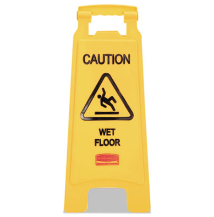 Rubbermaid Commercial «Caution Wet Floor» Sign, 11 x 12 x 25, Yellow