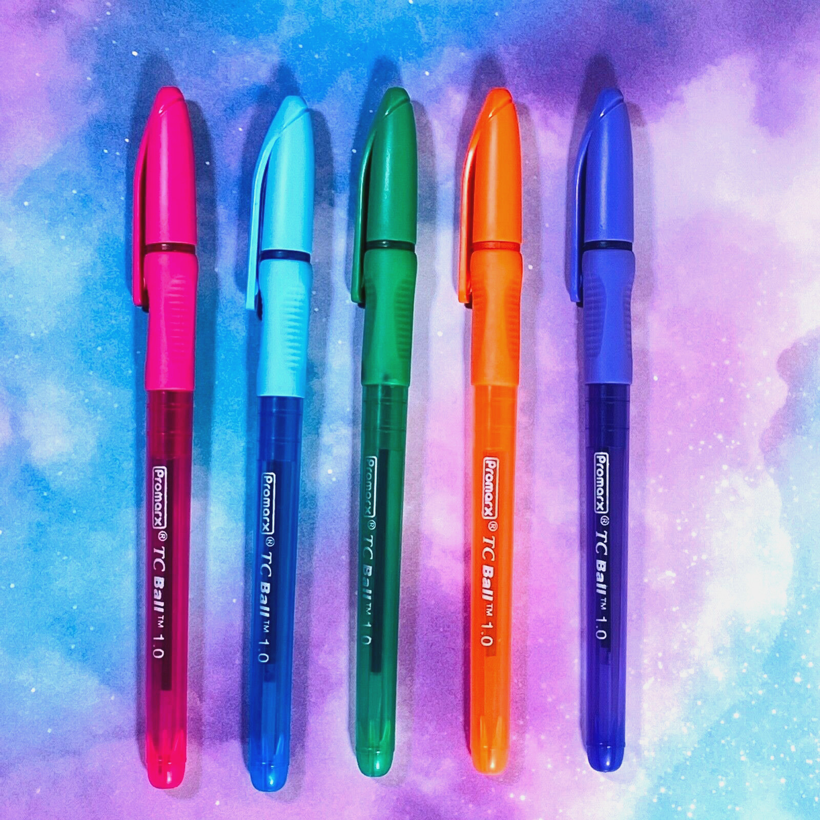 ProMarx Pens Colors Ballpoint 1.0m Comfort Grip Writing Diary Journal Calendar n