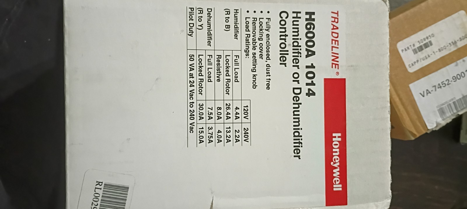Honeywell H600A1014 Humidity Control Humidifier/Dehumidifier Controller