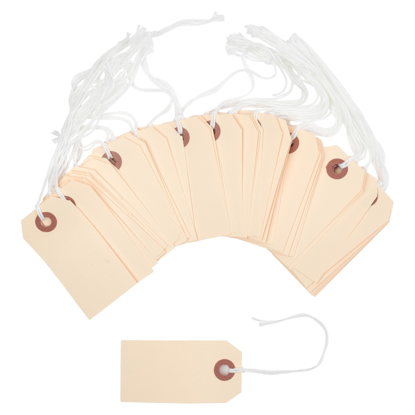 1000- 3 1/4″ x 1 5/8″ Size 2 Manila Inventory Shipping Hang Tags with String