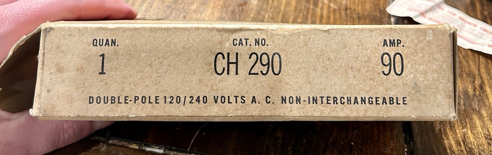 Cutler-Hammer CH 290 90A 2-Pole Circuit Breaker 120/240V Magnetic-Thermal AC
