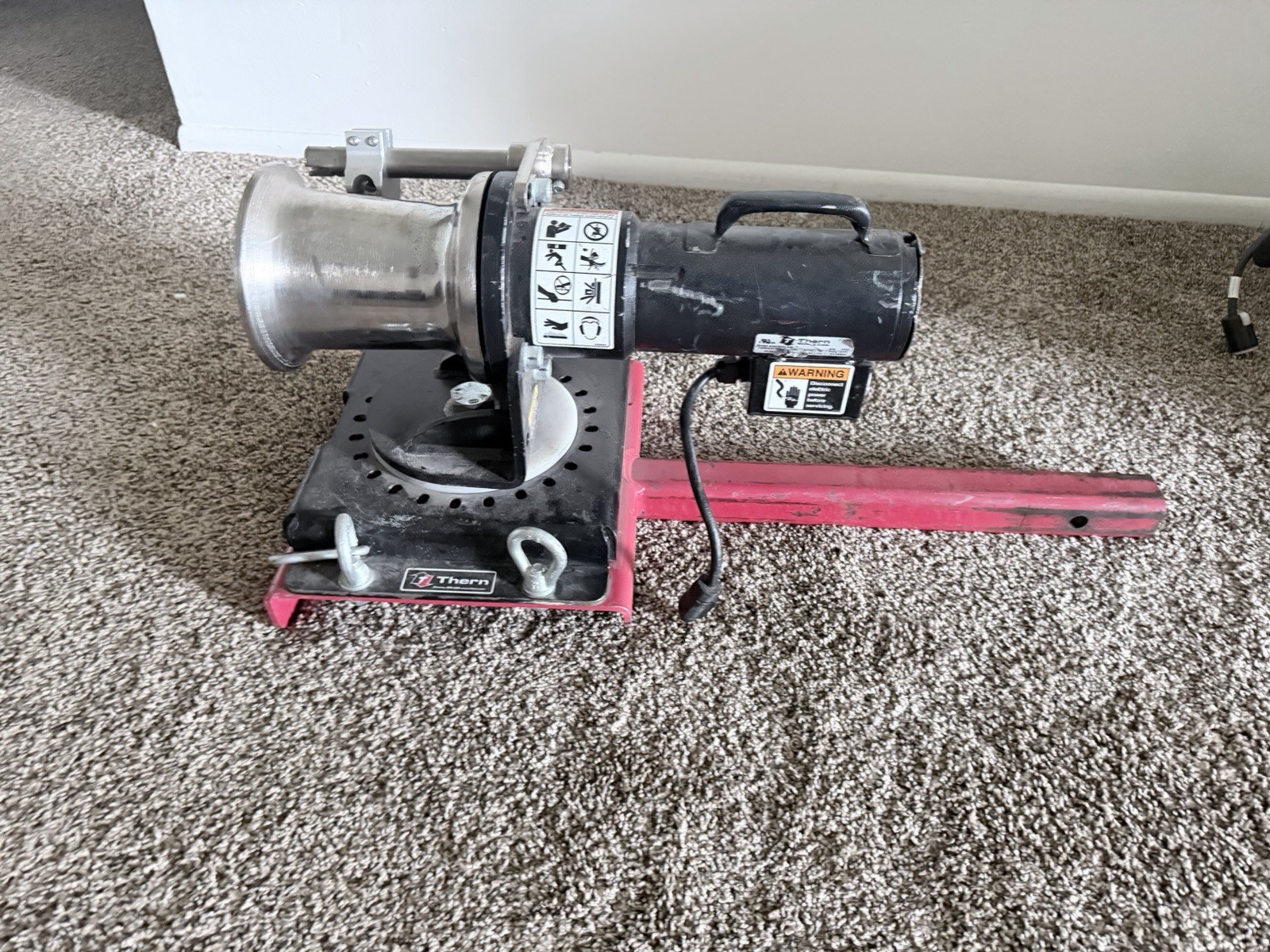 Thern 3CP1S-AFS Electric Winch 115V 1000 lb with Foot Switch