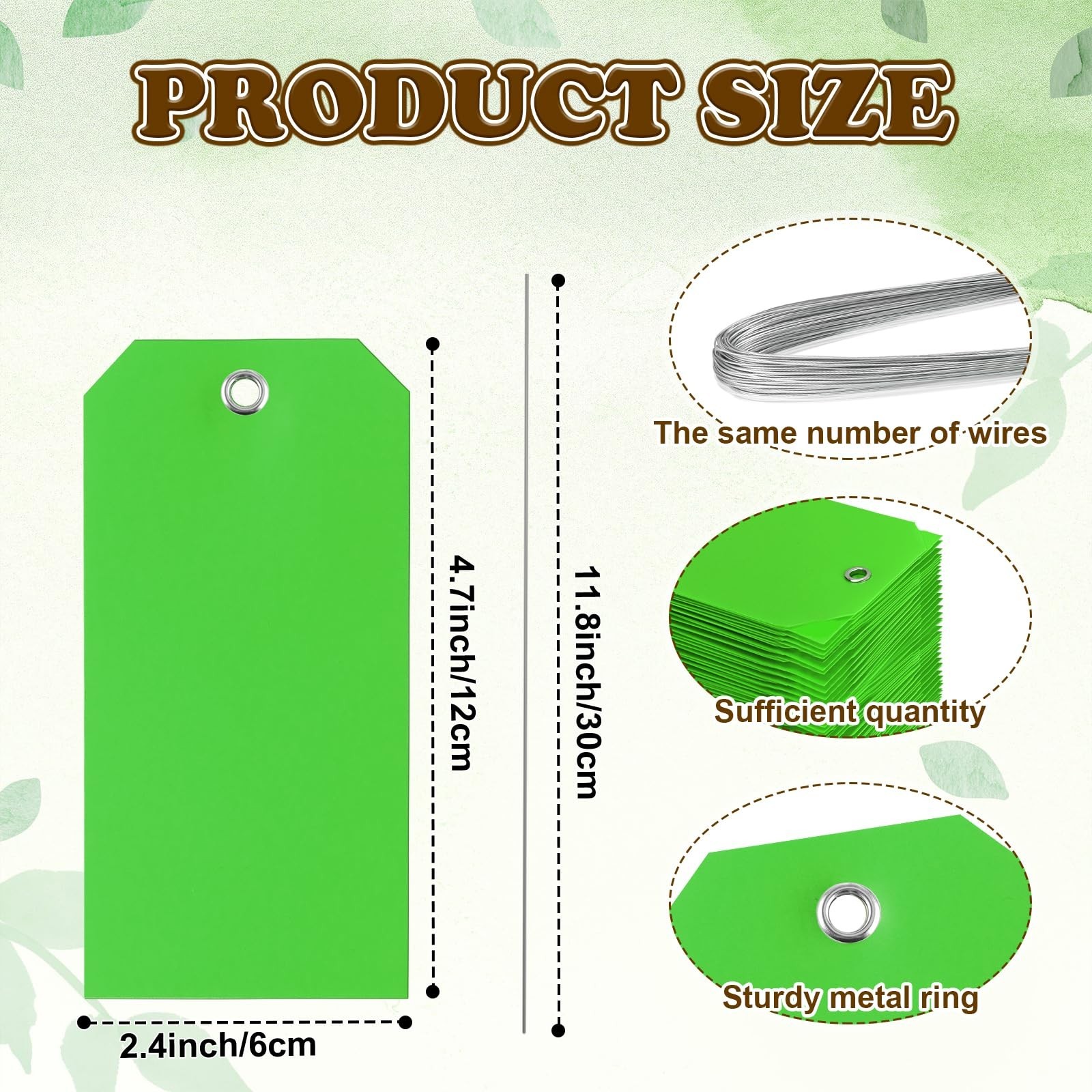 200 Pcs 4 3/4″ x 2 3/8″ Wire Tags Labels Plastic Shipping Tags for Labeling T…