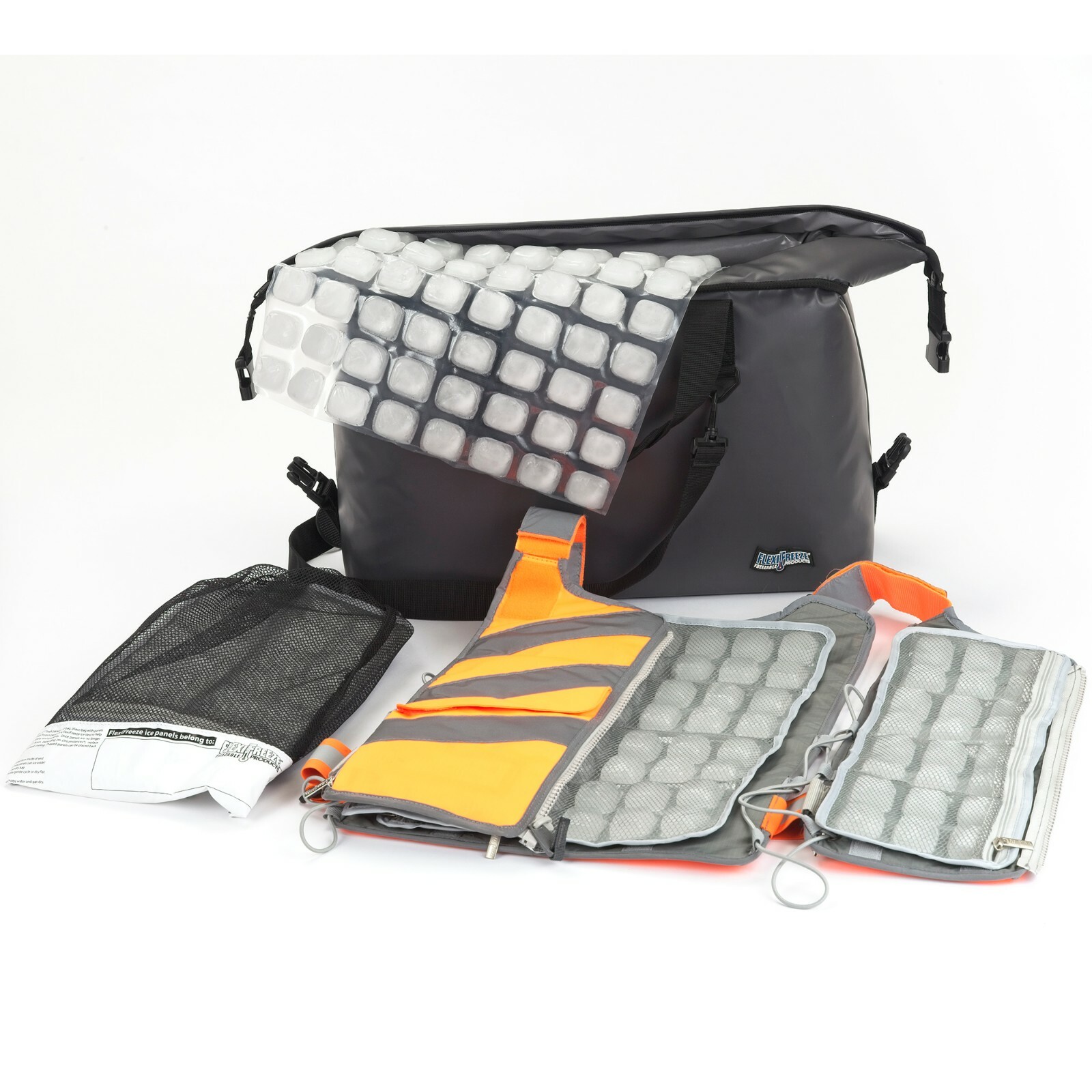 FlexiFreeze Personal Cooling Kit:Pro Series – Vest, Cooler, Refill Ice Panels