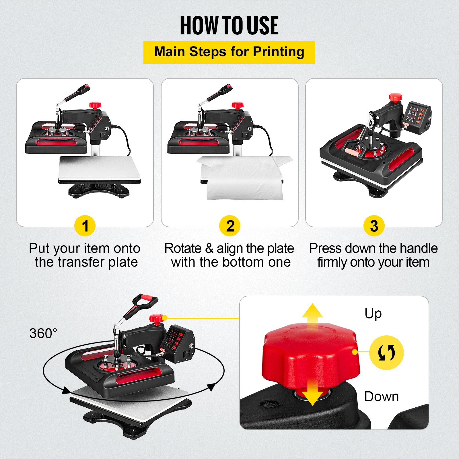 Heat Press Machine Sublimation Machine 15 x 12 Inch 11 In 1 Kit Heat Press