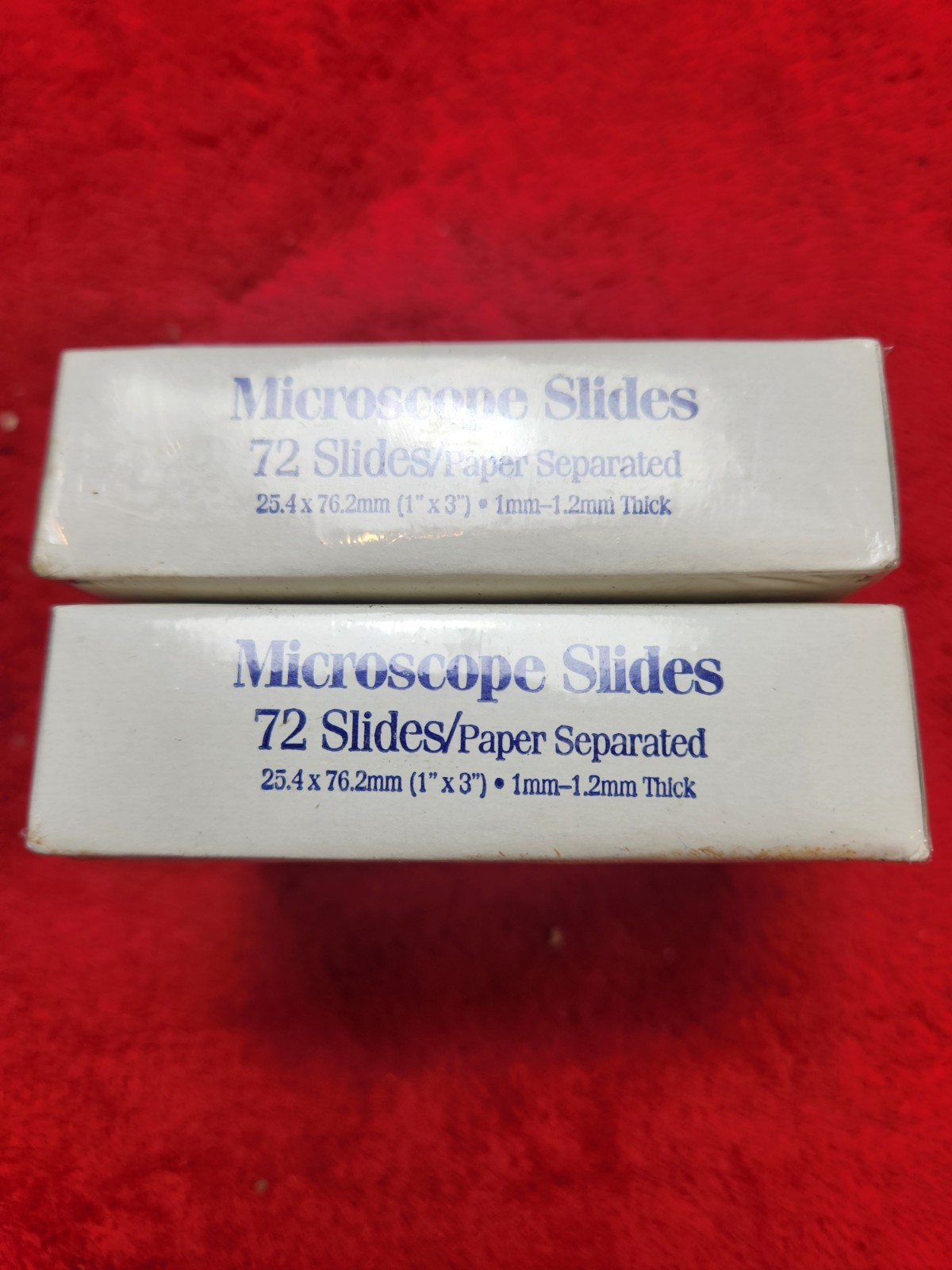 2 Box 72 Grafco Pre-Cleaned White Frosted Microscope Slides with Ground Edges