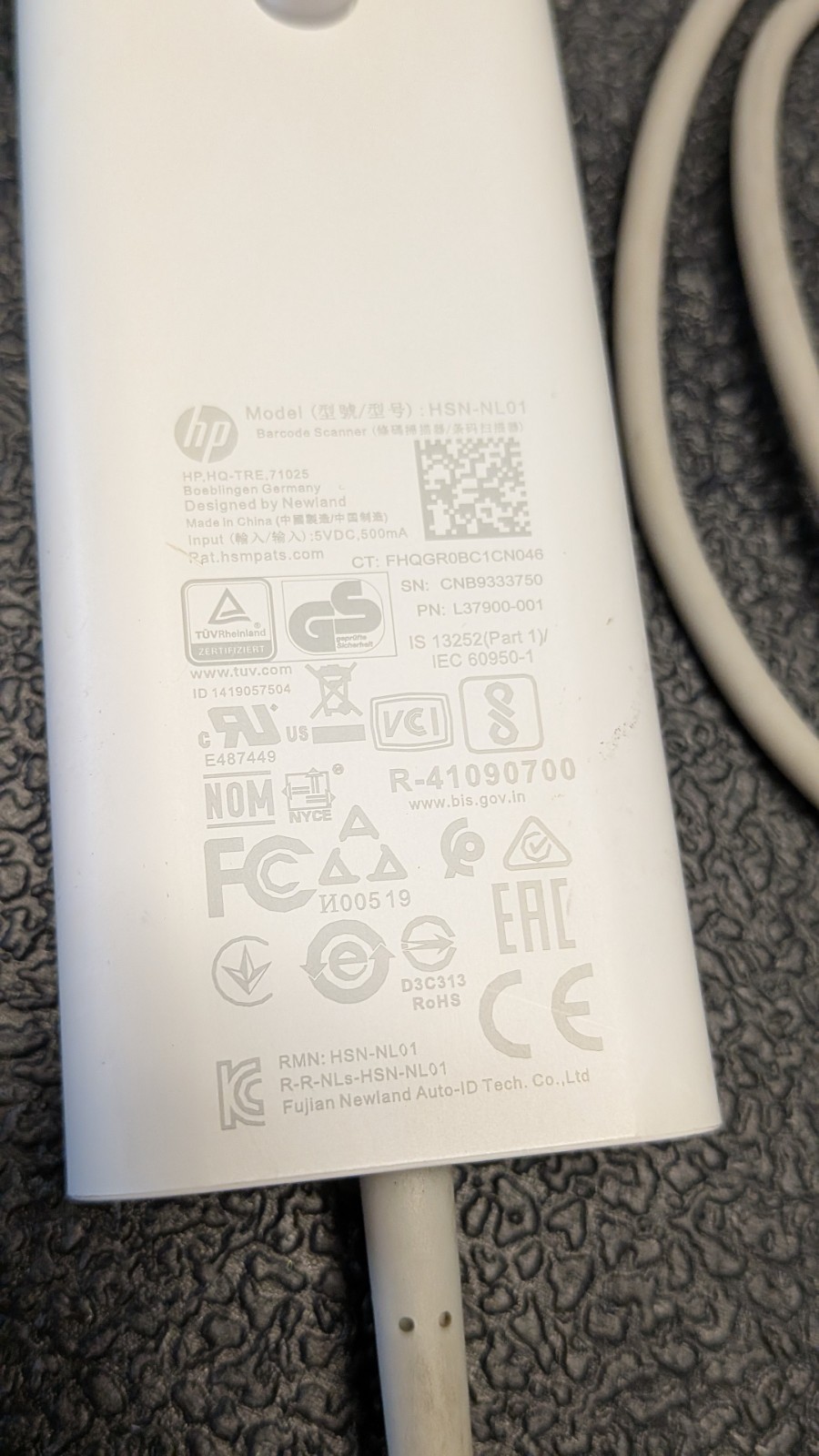 HP Engage One Prime 1D/2D Barcode Scanner – White – HSN-NL01