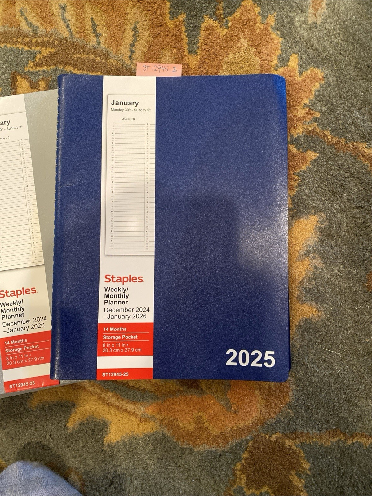 Staples Dec 24-jan 26 14 Month Planner 8.5″ x 11″ Weekly-Monthly Planner Black