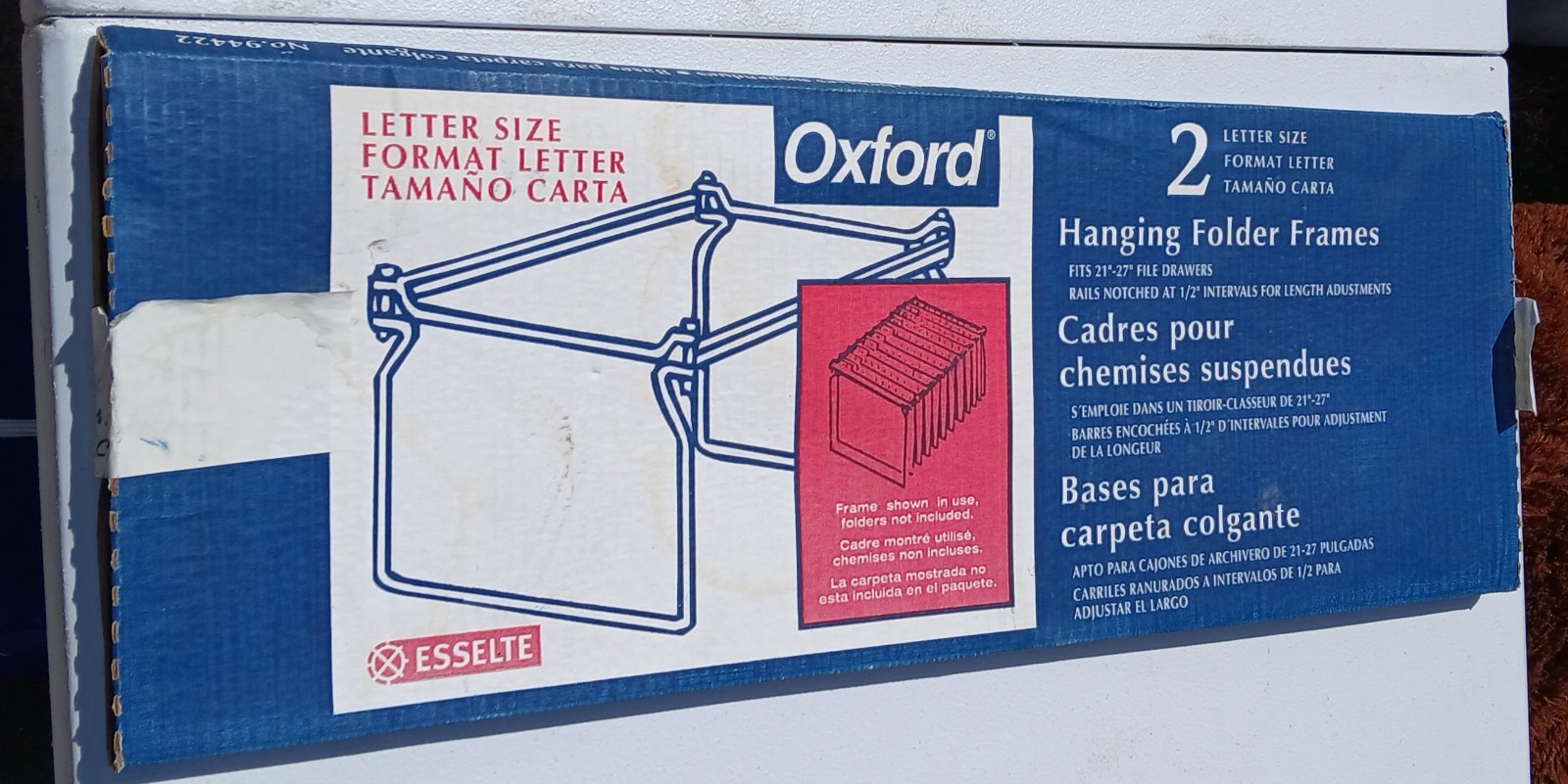 Oxford 2 Letter Size Hanging Folder Frames 21 in. – 27 in. File Drawers- 94422
