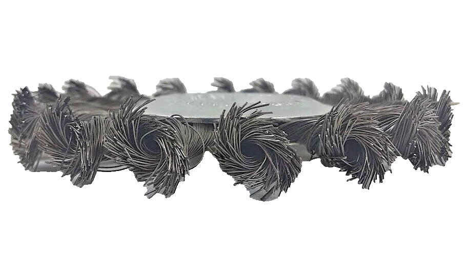 4-1/2”x5/8″Arbor Twist Knot-Type Wire Wheel Carbon Steel Brush for Angle Grinder