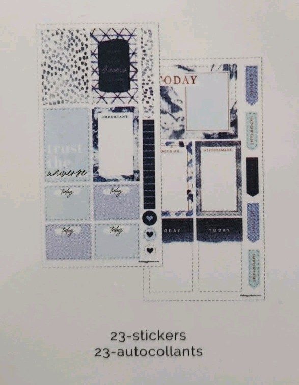 The Happy Planner Classic Planner Companion – Indigo Tie Dye 52 Pieces