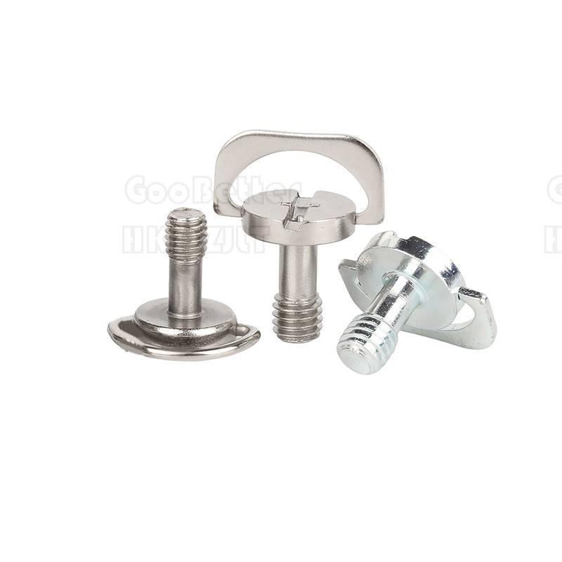 D-Ring Carbon Steel Screw for Camera Tripod Quick Release Plate M4 M5 M6