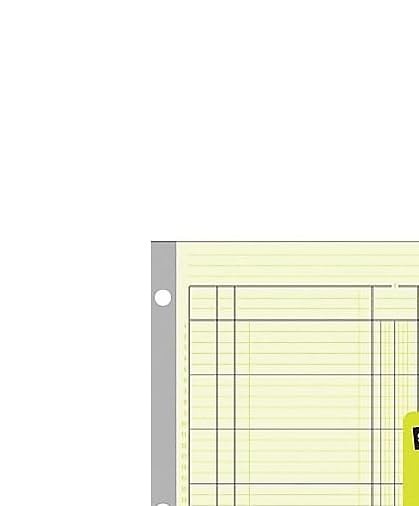 Staples® Columnar Book, 12 Columns, 16.31″ x 11″, Green, 50 Sheets/Book Green