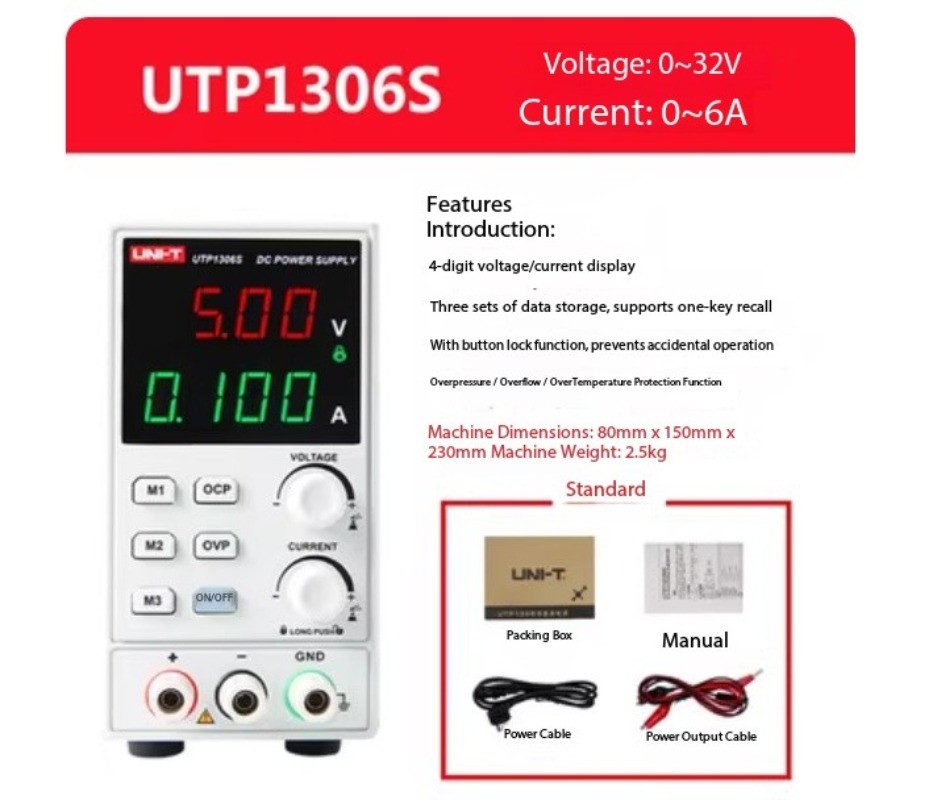 UTP1306S/1310 DC Stabilized Power Supply UTP1303/UTP1305 Adjustable 5A