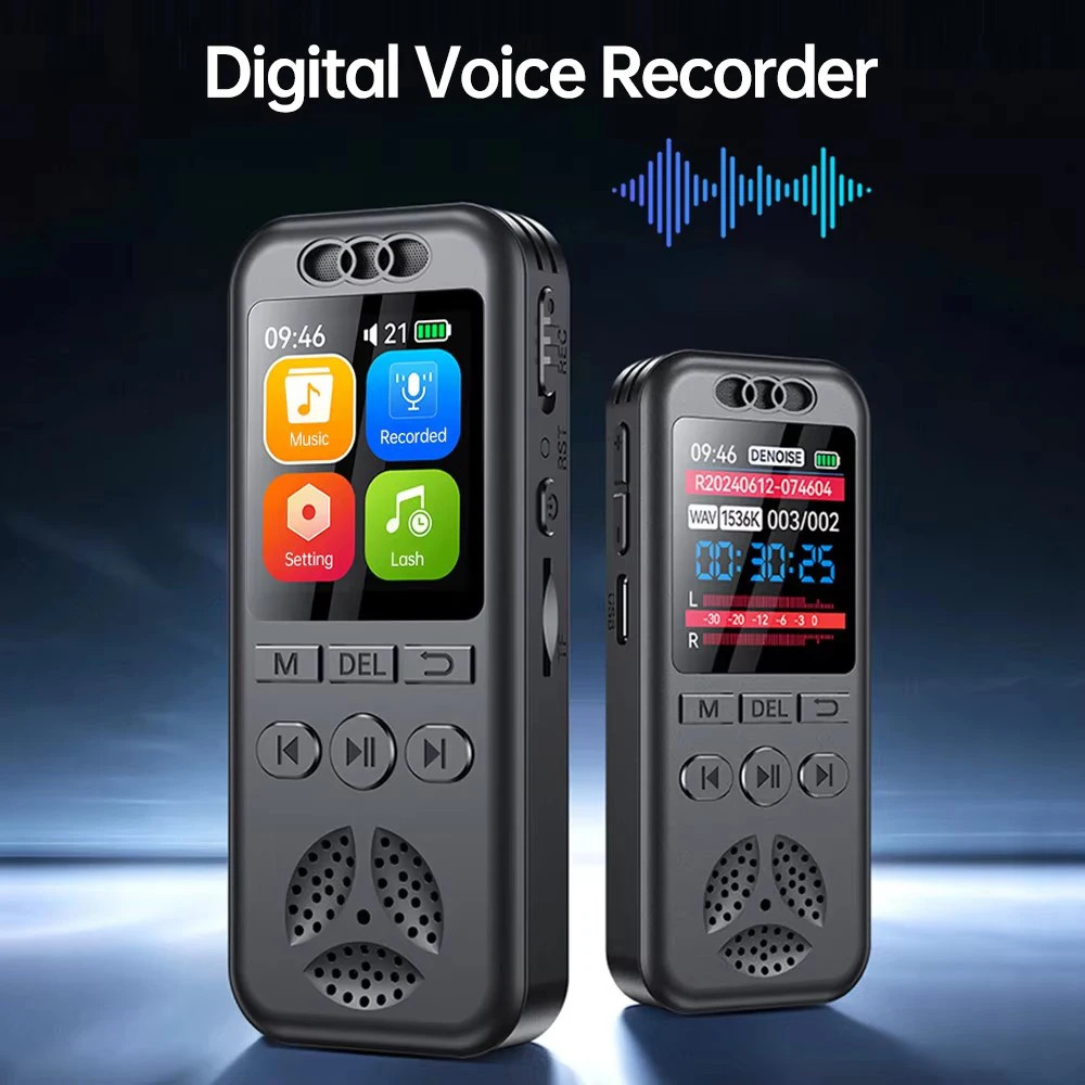 128GB Digital Voice Recorder 1536KBPS Professional Sound Dictaphone Voice Activa