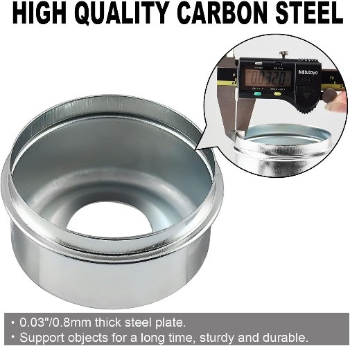 Trailer Bearing Dust Cap 2.72 in Trailer Axle Dust Cap with 8 Rubb Color: 2.72