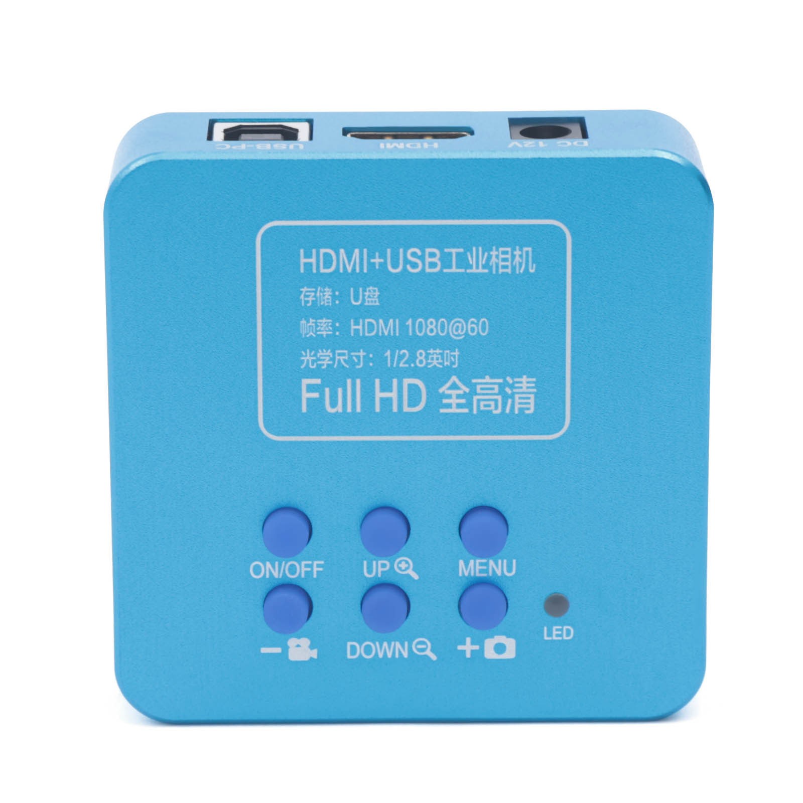 HD 1080p HDMI Industrial Digital Video Microscope Camera C Mount USB Blue NEW !
