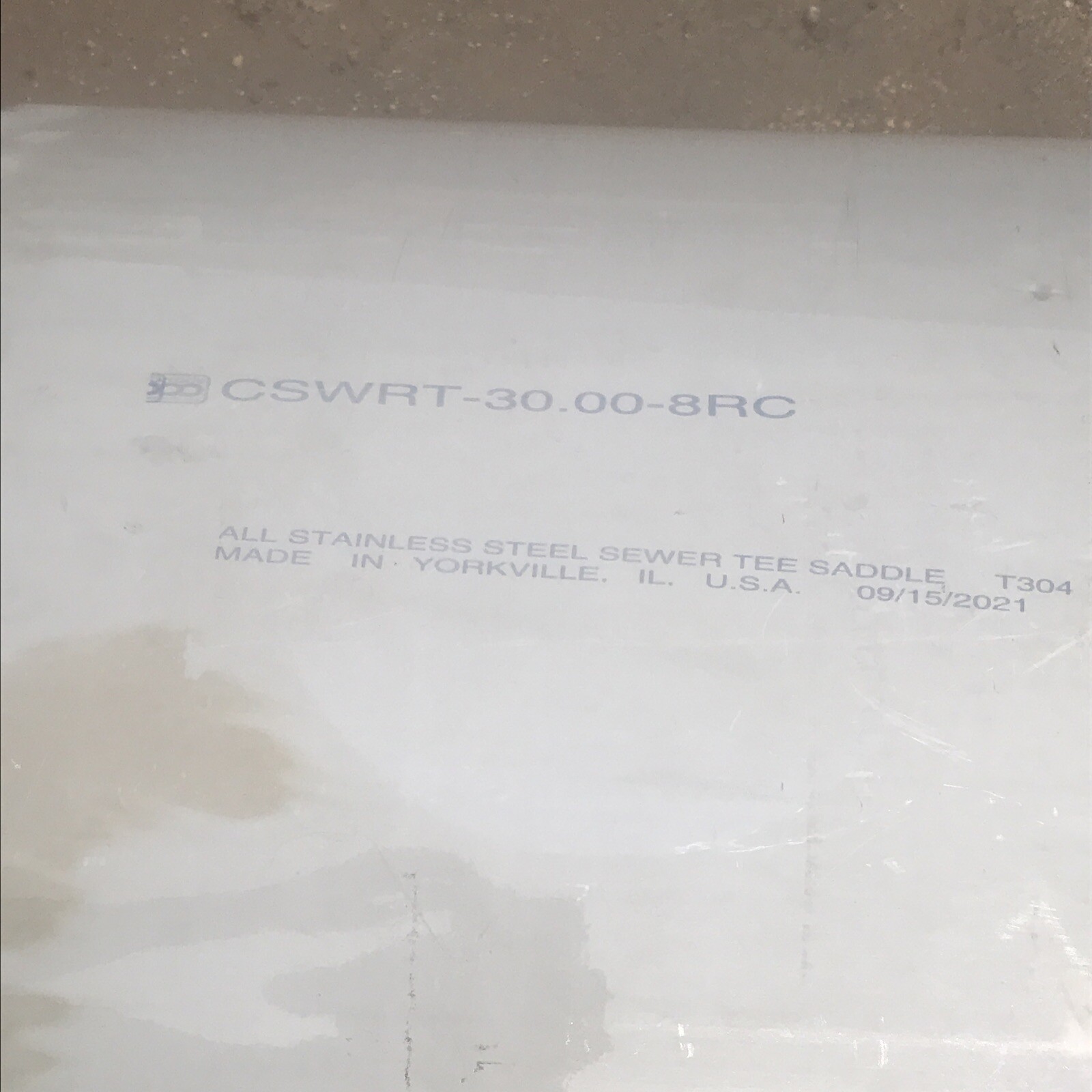 CASCADE WATERWORKS SEWER SADDLE CSWRT-30.00-08RC 30” x 8” w NON SHEAR CPLG 30.00
