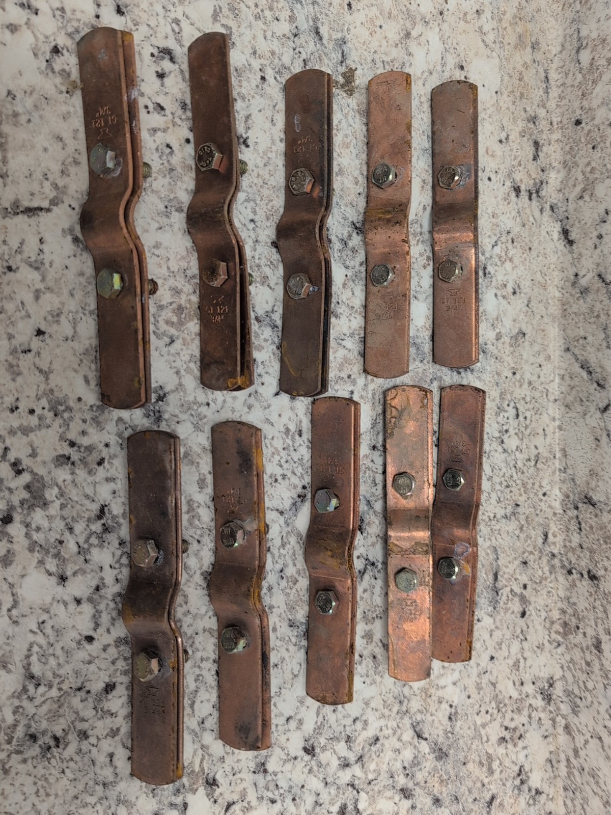 3/4” Copper Steel CT121 Pipe Tube Strap Clamp CT 121 Hanger Lot 10