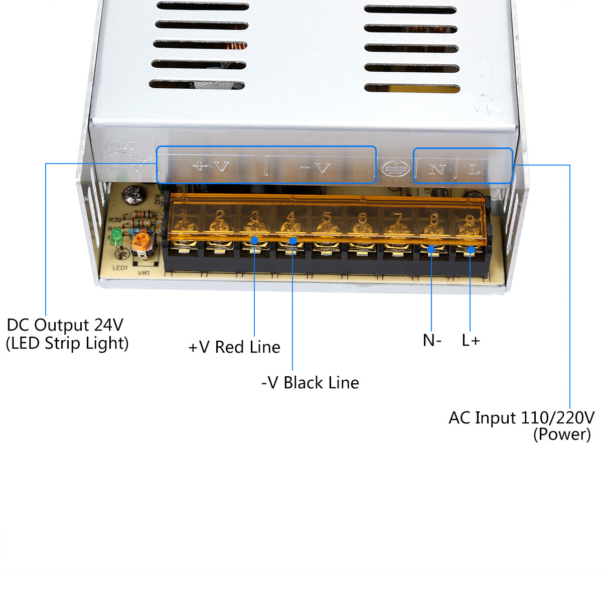24V 14.6A 350W Switching Power Supply Universal Regulated Adapter AC 110V/220V