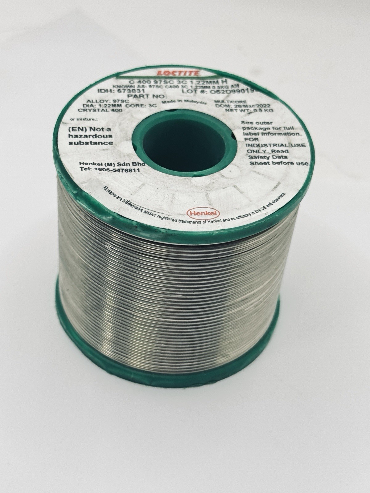 MULTICORE / HENKEL LOCTITE Crystal 400 Solder Wire 97SC 3C 1.22mm Dia 0.5kg
