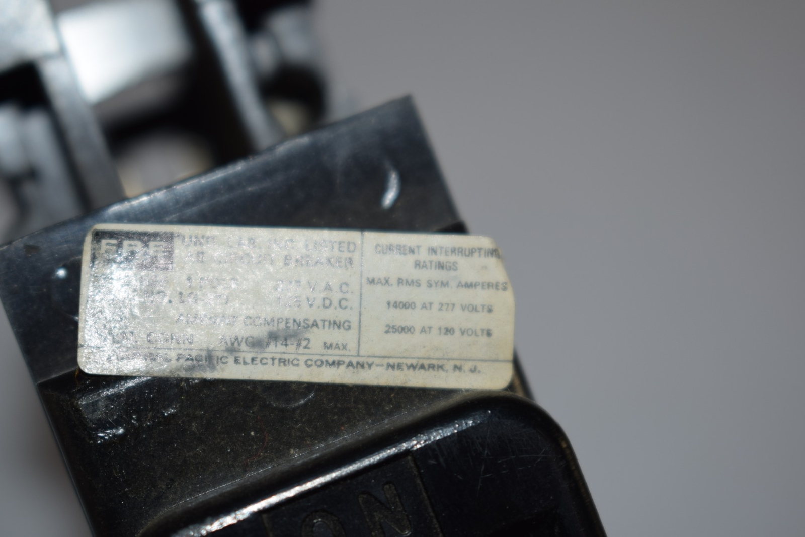 Federal Pacific Electric KS-278 Circuit Breaker 277 VAC