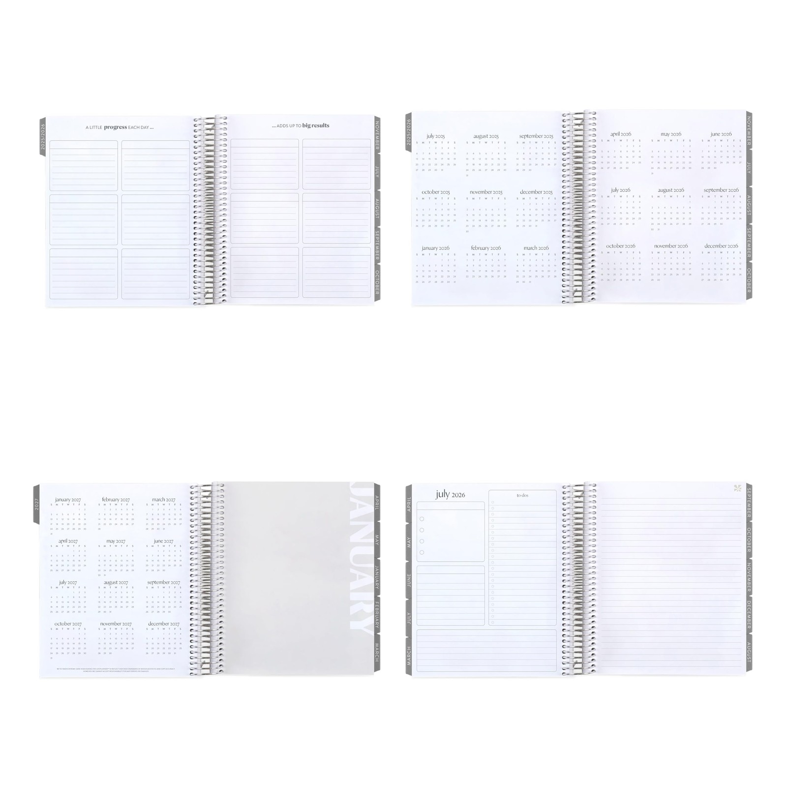 Erin Condren 7X9 Coiled Life Planner January 2026 – December 2026 – Bouquet