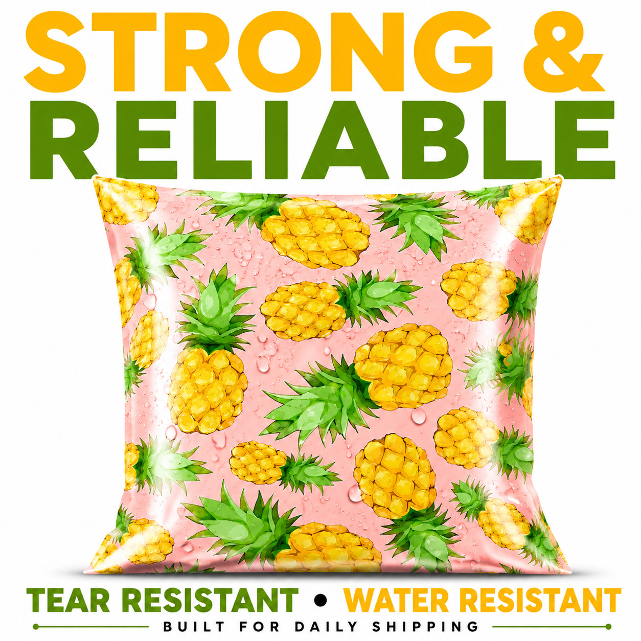 6×9 Pineapple Designer Poly Mailers Self Seal Shipping Bags Boutique