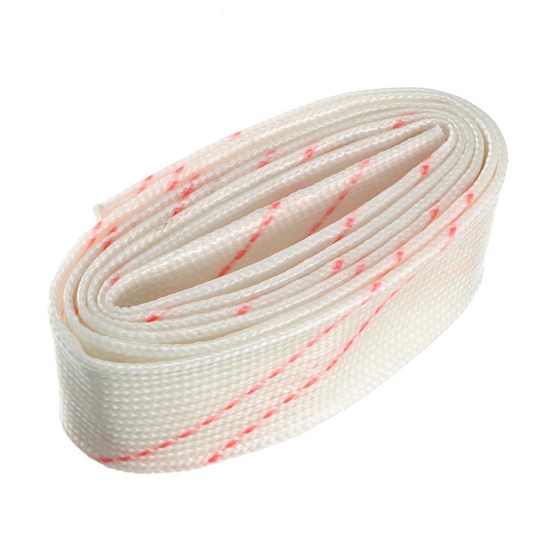 Fiberglass Sleeve 14 mm I.D. PVC Insulation Tubing 2.89ft White and Red