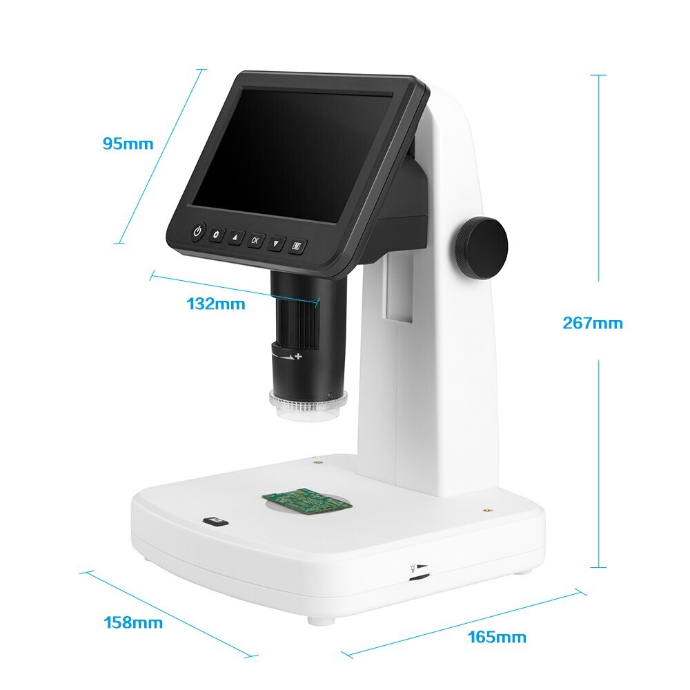 Vividia LM-058 Tabletop Stand-Alone Portable LCD/TV/USB Digital Microscope 5″