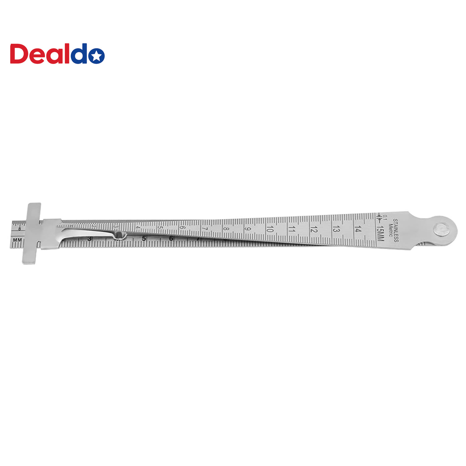 Stainless Steel Taper Gauge Metric Inch Precision Gap Depth Measuring Ruler