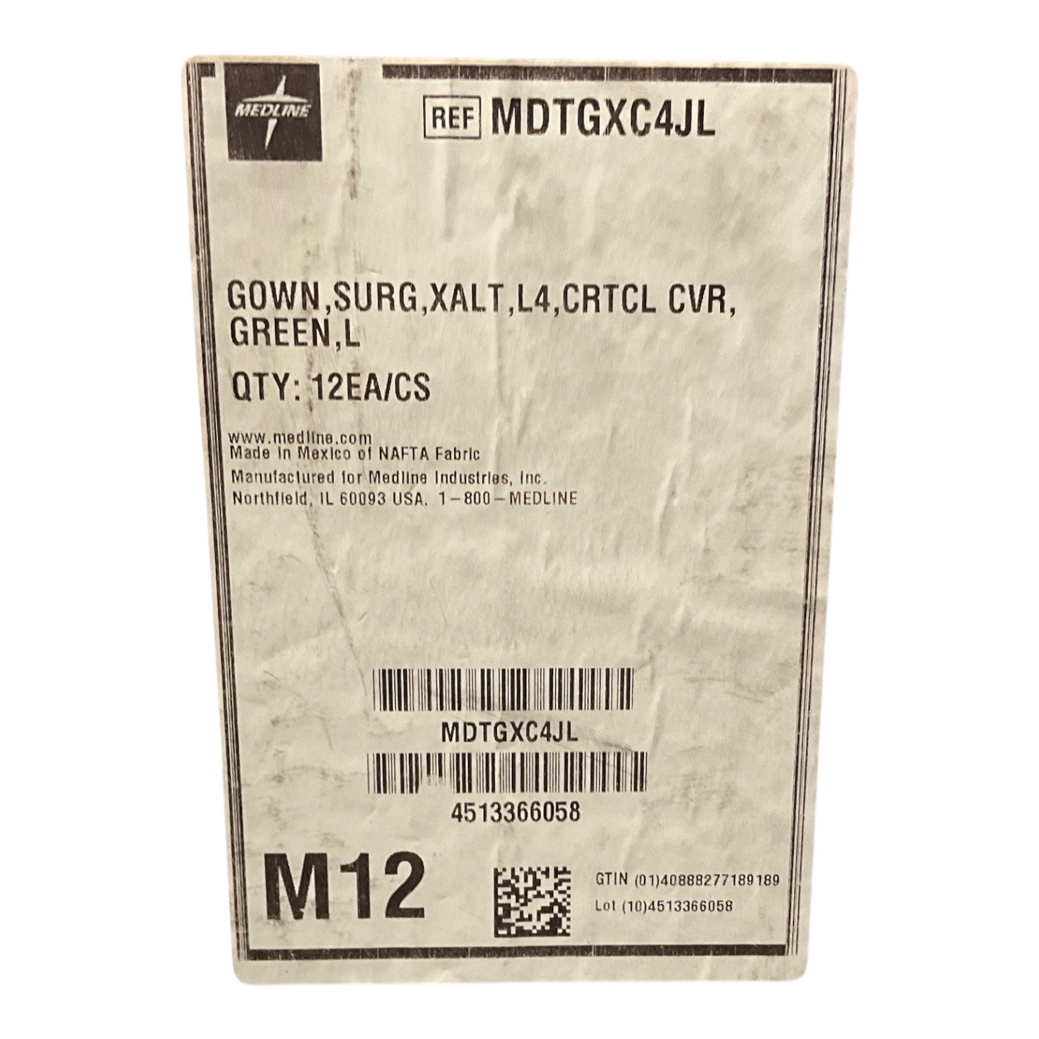 Medline MDTGXC4JL Xalt Level 4 Reusable Surgical Gown – Large – Case of 12