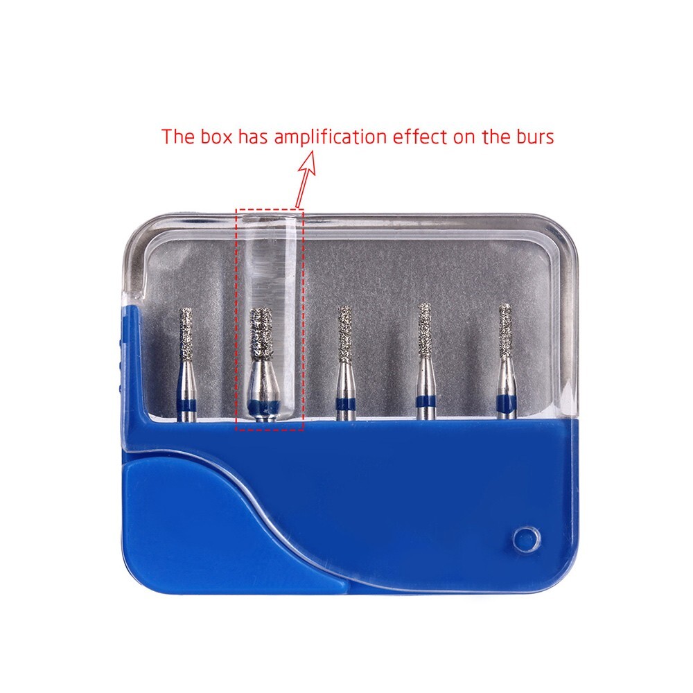 100Pcs 20 Types Dental Diamond Burs High Speed Handpiece Friction Grip AZDENT