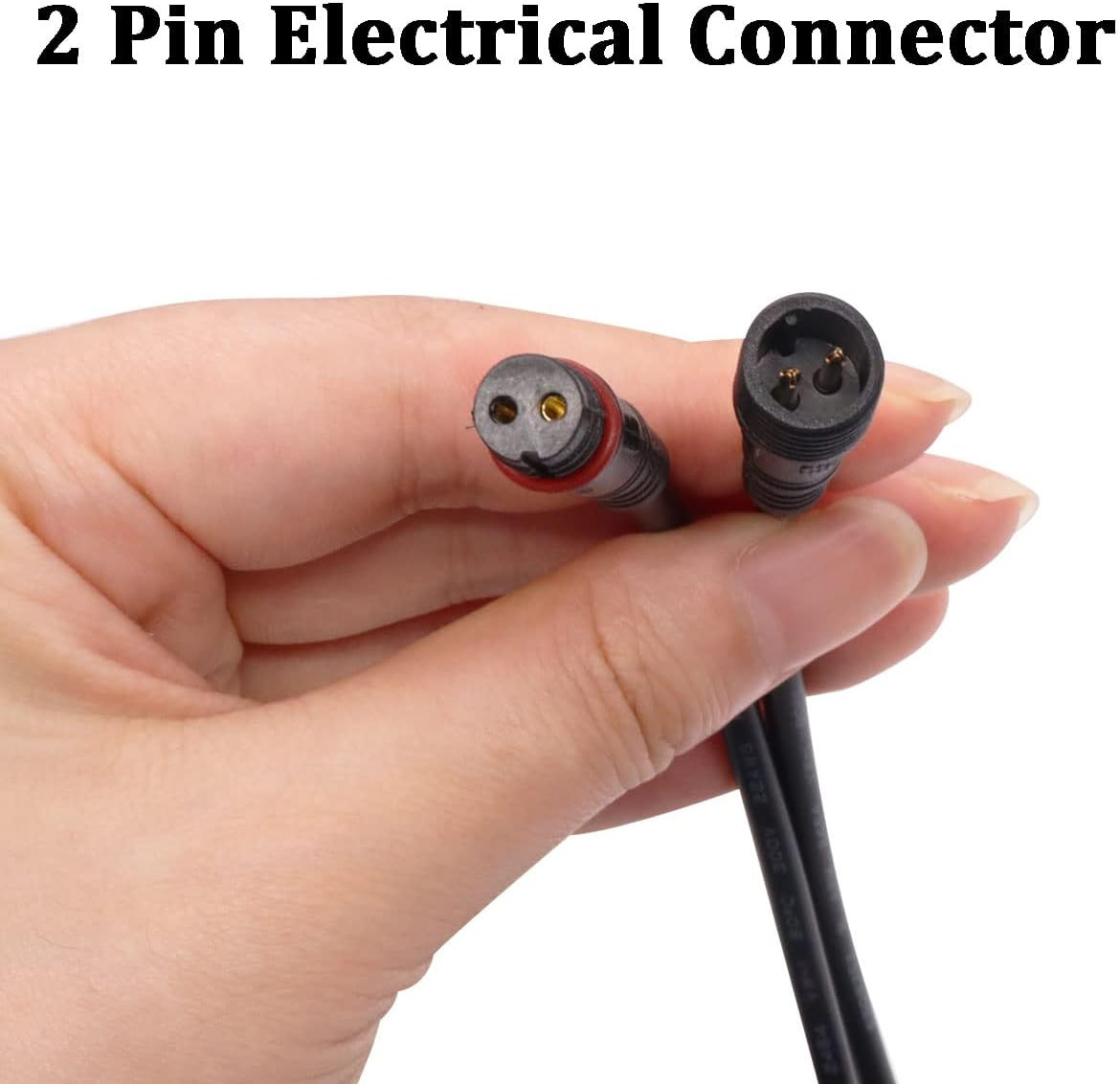 6 Pairs 22AWG 2 Pin Electrical Connector 5.87In/15Cm Wire Waterproof Male Female