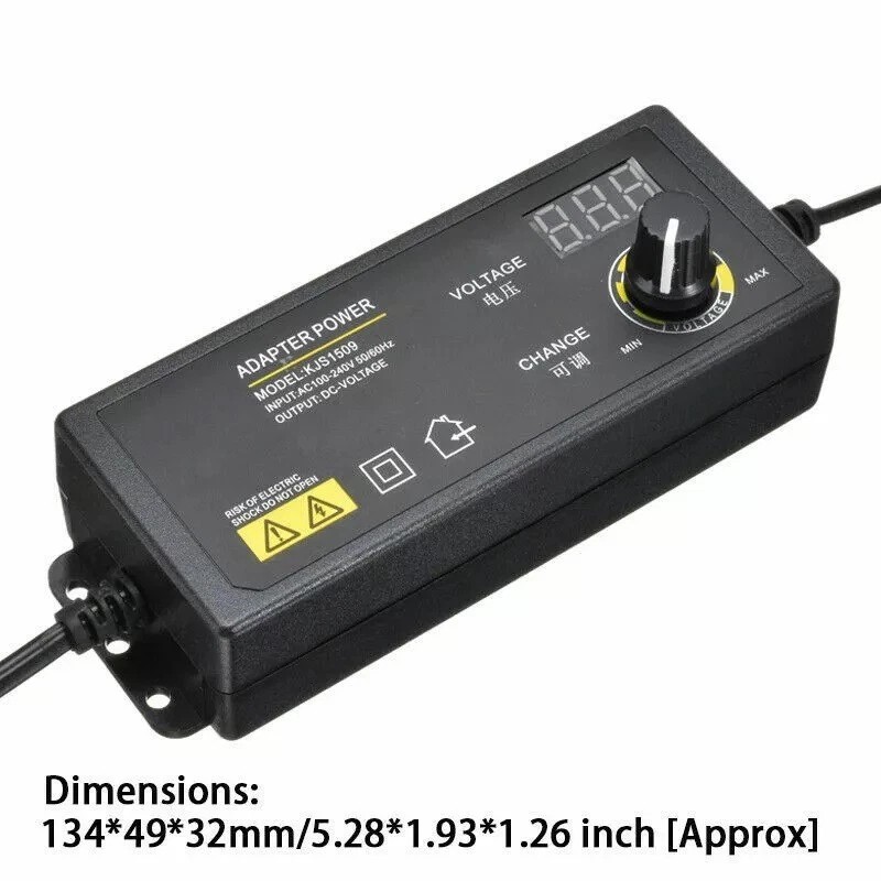 Adjustable AC/DC 60w Power Supply Adapter Charger Variable 3V-24V Universal