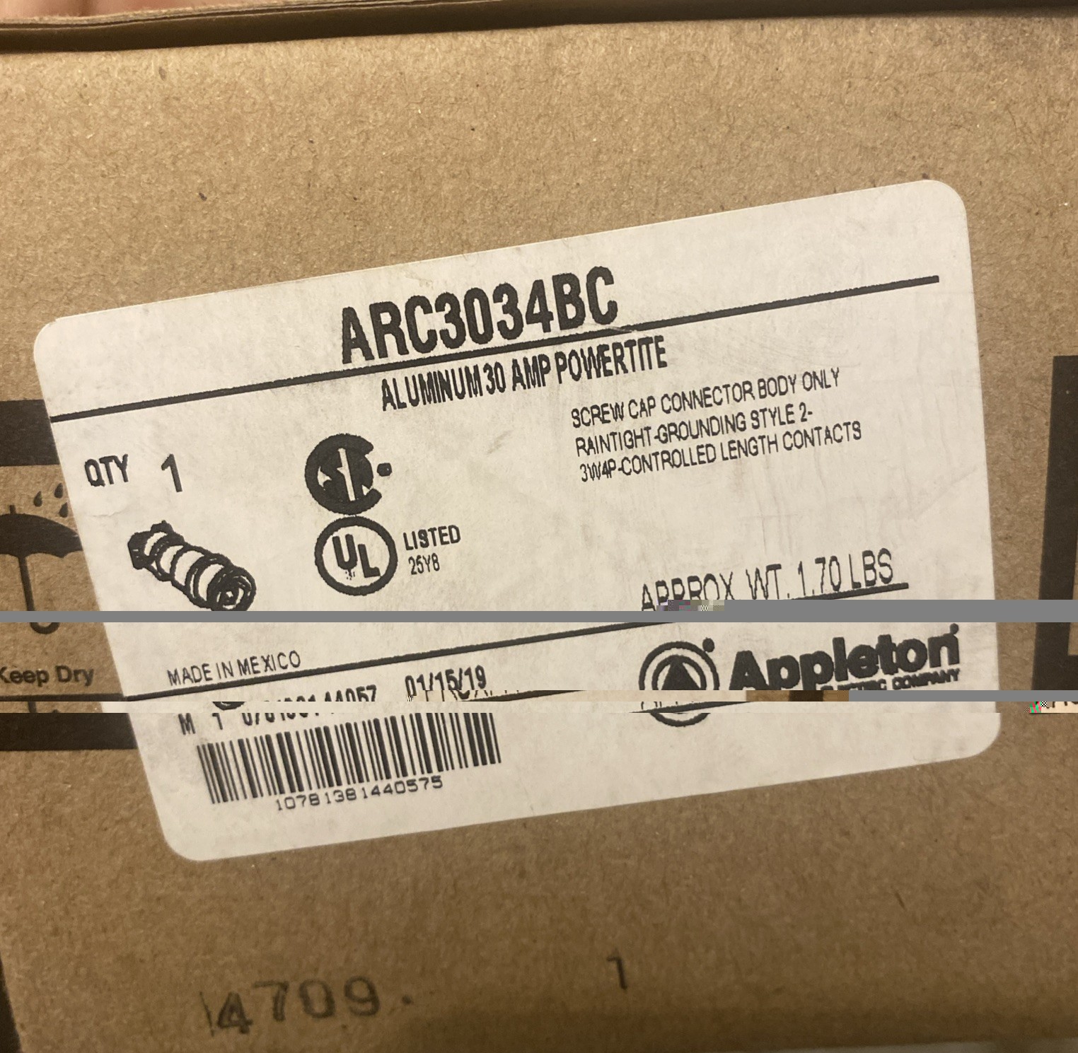 ARC3034BC 30 Amp Appleton