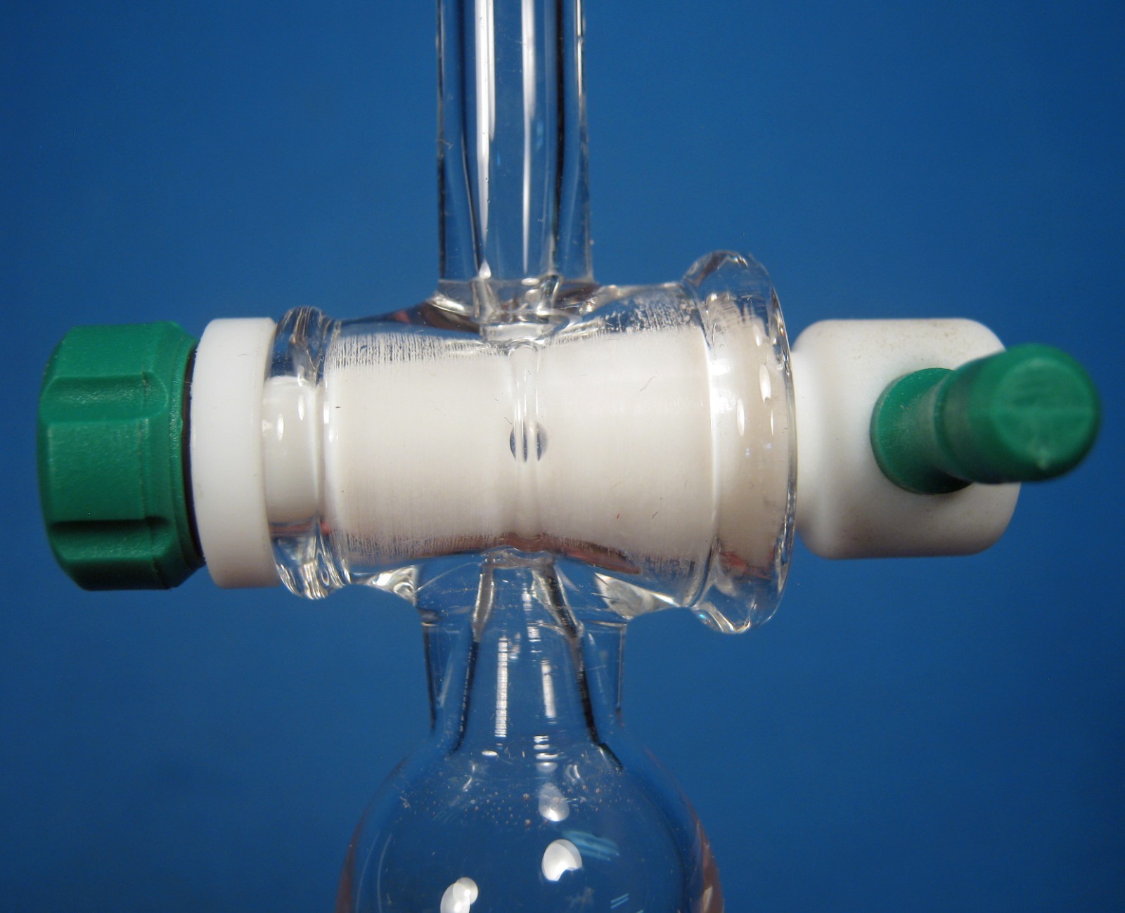 CHEMGLASS ADAPTER FLOW CONTROL TEFLON STOPCOCK 24/40 FREE SHIPPING 75