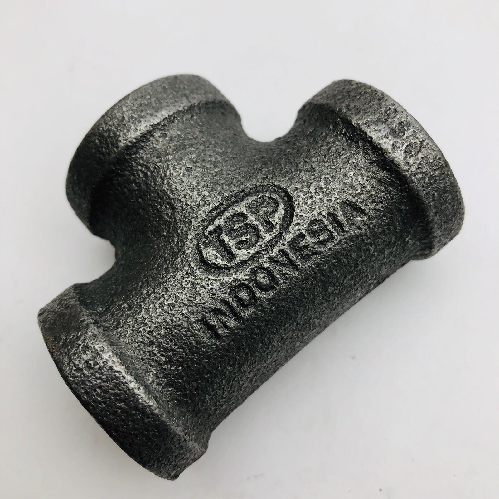 LOT OF 9-INDONESIA TSP 1/2″ REDUCING TEES MALLEABLE CAST IRON PIPE FITTING