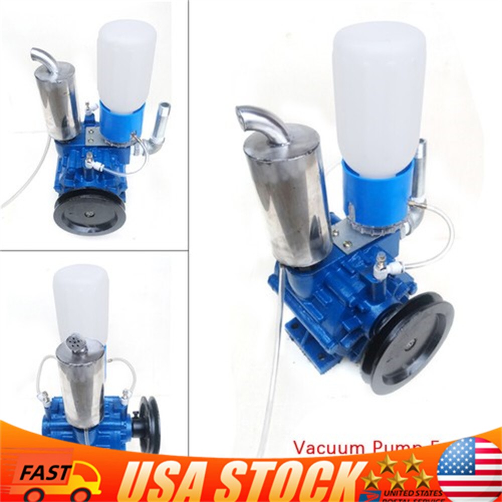 Vacuum Pump Electric Milking Machine 250L/min Sheep Milker Tank Barrel USA.