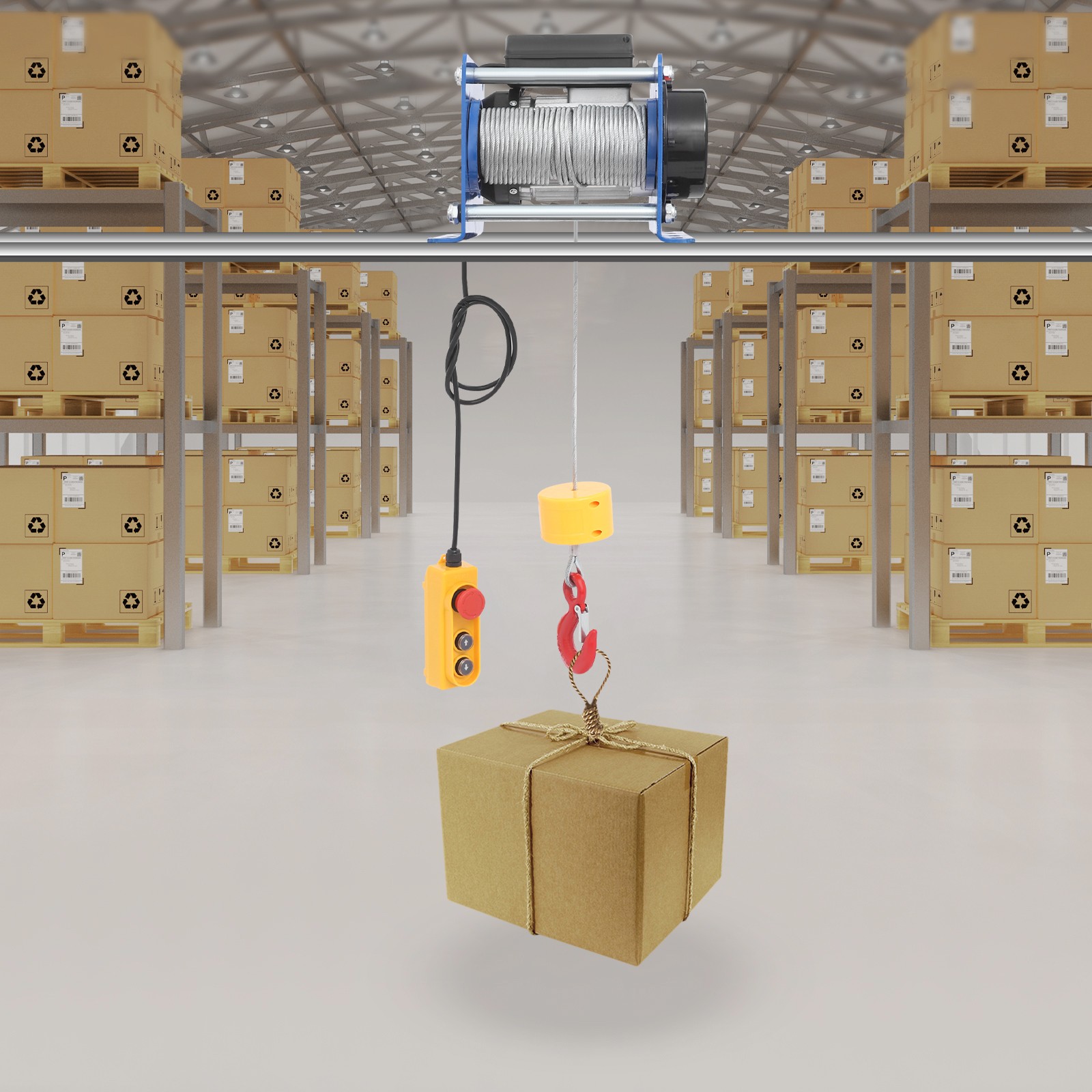 Electric Hoist With Wired Control Electric Hoist With Long Steel Wire Rope