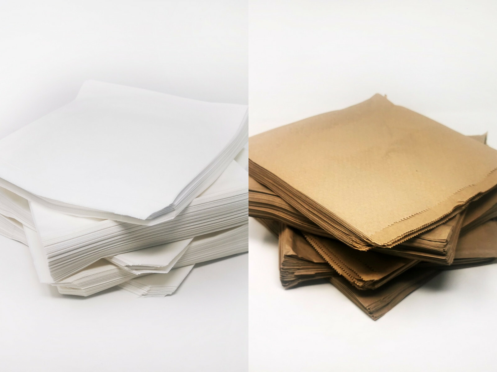 Paper Bags Brown Kraft White Greaseproof For Sweets Food Sandwich Grocery Gift