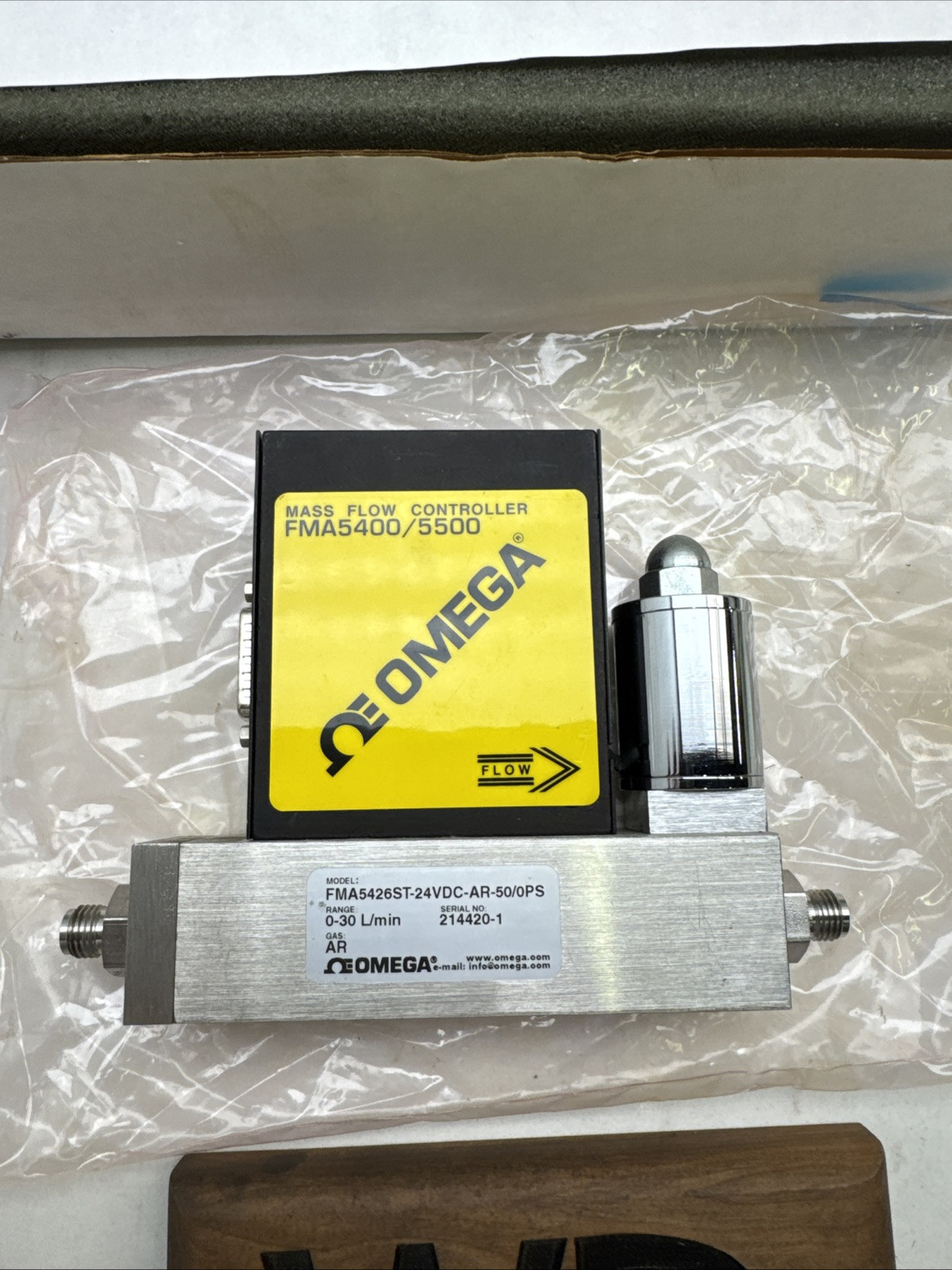 Omega Mass Flow Controller FMA5426ST AR 0-30 L/min Argon