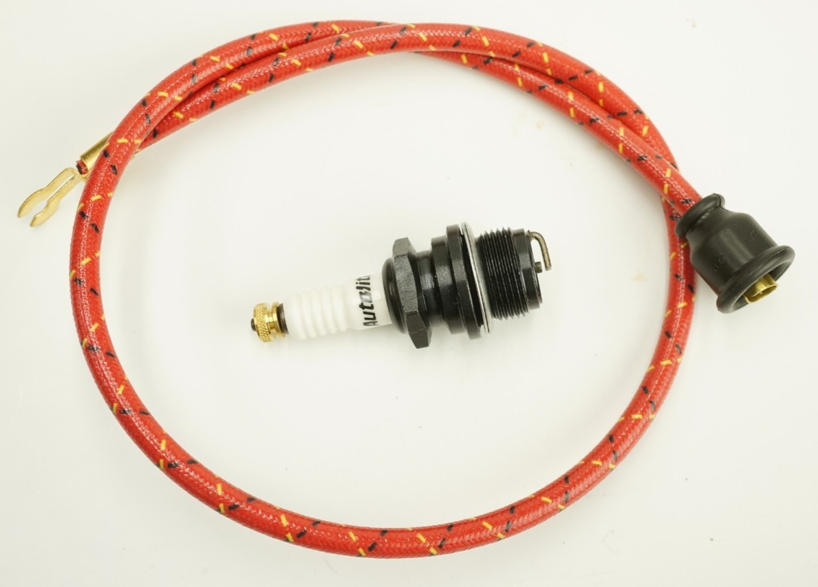 IHC McCORMICK DEERING «M» 1.5HP Stationary Engine Spark Plug Wire & Thumb Nut