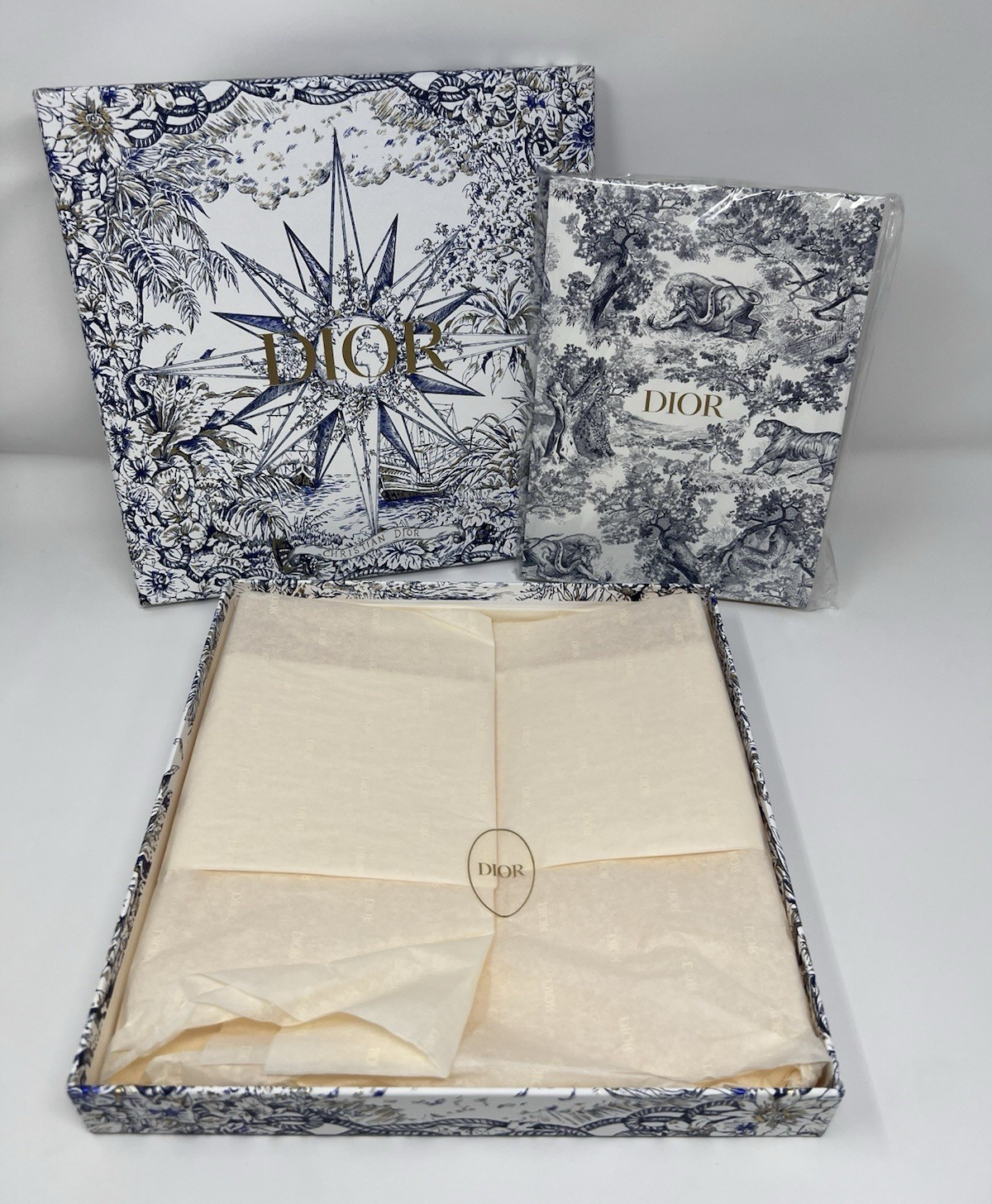 Christian Dior Toile de Jouy Large Gift Box with Notebook