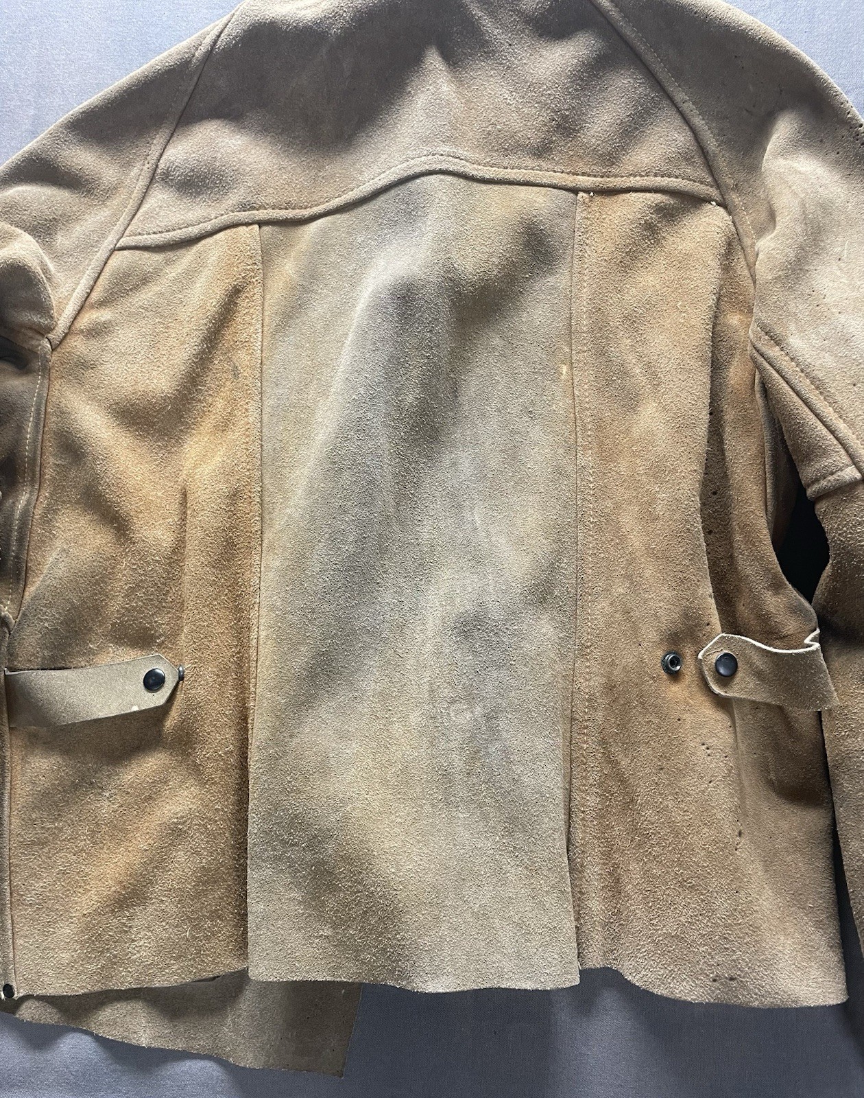 Vintage Weldmark Cowhide Leather Welding Jacket Brown Size L Back Buckle
