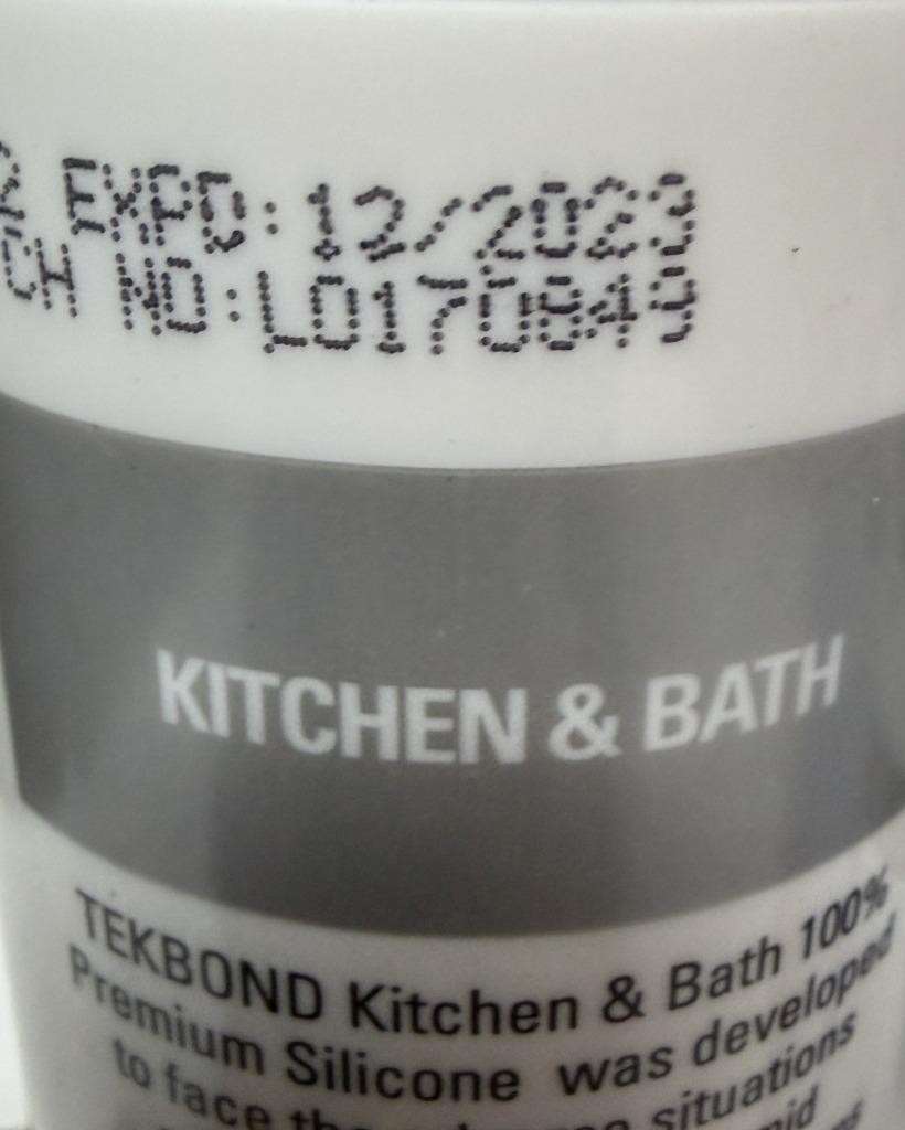Tek Bond White 100% Premium Silicone Caulk Kitchen & Bath 10.1 OZ (6 Pack)