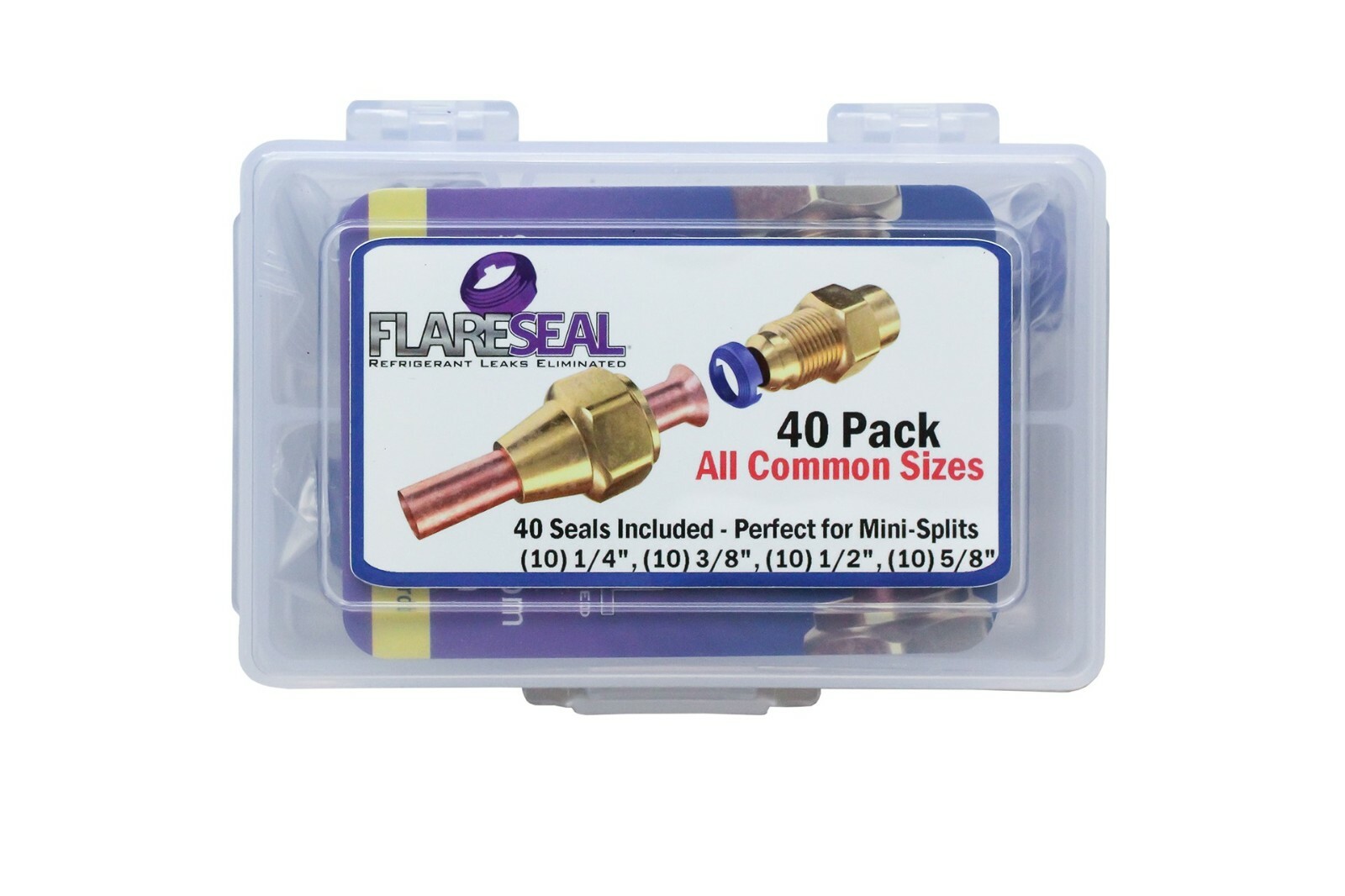 40 Pack FlareSeal Ductless Mini Split Kit Flare Seal Leak Free Gasket MSK-40