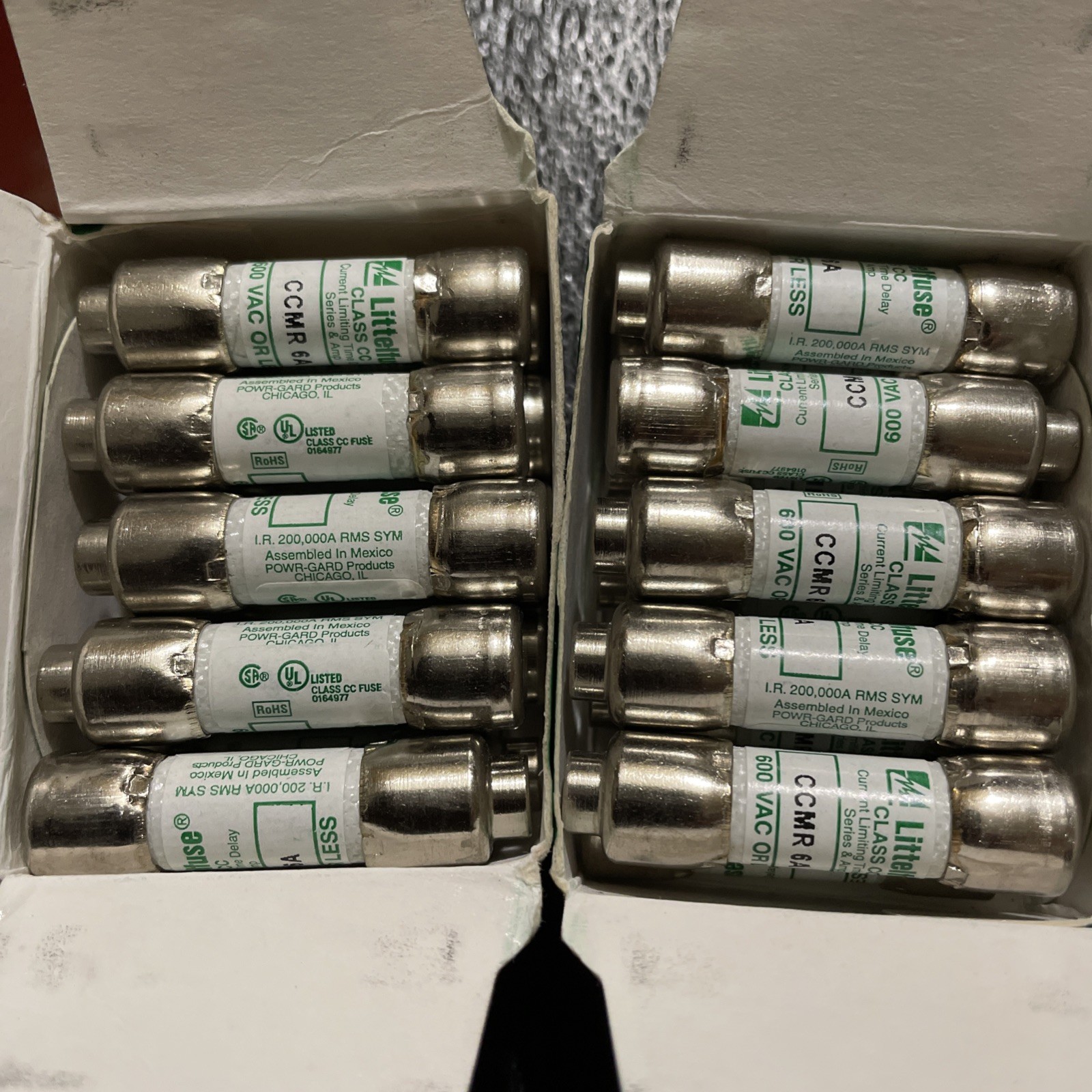 10*in box CCMR-20 Littelfuse 20 Amp 600V Time Delay Fuse CCMR020 “LOT OF 10” USA